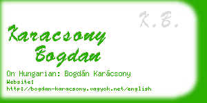 karacsony bogdan business card